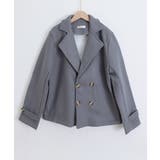 ウールタッチダブルブレストショートコート | Miniministore | 詳細画像24 