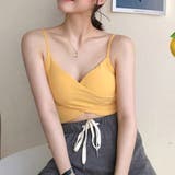 イエロー | フロントクロス キャミソール レディース | Miniministore