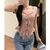 レースフリルニットトップスショート丈夏服 | Miniministore | 詳細画像11