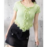 レースフリルニットトップスショート丈夏服 | Miniministore | 詳細画像18