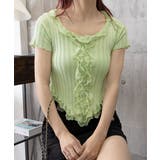 レースフリルニットトップスショート丈夏服 | Miniministore | 詳細画像22