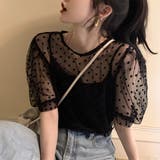 ドット柄 シアーブラウス レディース | Miniministore | 詳細画像7 