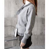フリルカラーニットリボンカーディガン甘め | Miniministore | 詳細画像14 