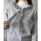 フリルカラーニットリボンカーディガン甘め | Miniministore | 詳細画像16 