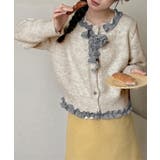 フリルカラーニットリボンカーディガン甘め | Miniministore | 詳細画像8 