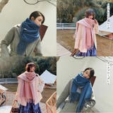 リバーシブルストール大判フリンジマフラー | Miniministore | 詳細画像6