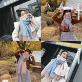 リバーシブルストール大判フリンジマフラー | Miniministore | 詳細画像8
