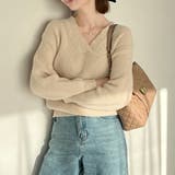 ｖネック ニットセーター レディース秋冬 | Miniministore | 詳細画像8 