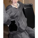 レディース上下2点セット韓国風ラメジップパーカースウェットパンツセットアップリラ… | SUNSHINE CLOSET | 詳細画像1 