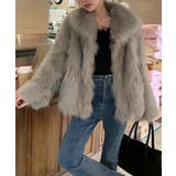 ふわふわフェイクファージャケットビッグ襟 | Miniministore | 詳細画像15 