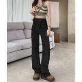 フリンジ デニムパンツ ハイウエスト美脚 | Miniministore | 詳細画像11 