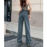 フリンジ デニムパンツ ハイウエスト美脚 | Miniministore | 詳細画像7 