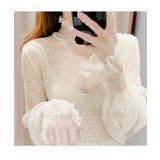 シースルーブラウス ドット柄シアーシャツ | Miniministore | 詳細画像11 