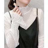 シースルーブラウス ドット柄シアーシャツ | Miniministore | 詳細画像4 