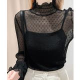 シースルーブラウス ドット柄シアーシャツ | Miniministore | 詳細画像6 