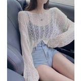 透かし編み ゆるニットプルオーバー韓国風 | Miniministore | 詳細画像8 