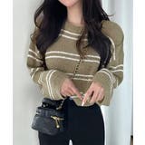 透かし編み ニットトップス ボーダー夏服 | Miniministore | 詳細画像11 