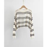 透かし編み ニットトップス ボーダー夏服 | Miniministore | 詳細画像17 