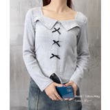 リボンニットトップス スクエアネック秋服 | Miniministore | 詳細画像29