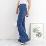 デニム フレアパンツ 裾フリンジ 美脚 | Miniministore | 詳細画像12 