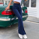 デニム フレアパンツ 裾フリンジ 美脚 | Miniministore | 詳細画像9 