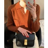 スキッパーニット韓国風リブニットトップス | Miniministore | 詳細画像12 