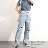 ワイド デニムパンツ ダメージジーンズ | Miniministore | 詳細画像13
