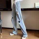 ワイド デニムパンツ ダメージジーンズ | Miniministore | 詳細画像5