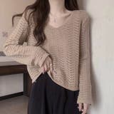 モカ | 透かし編みニット メッシュニット 春秋冬 | Miniministore