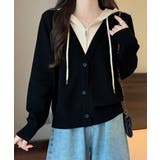 ブラック | ニットパーカー ハーフジップ 長袖 | Miniministore