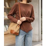 ブラウン | ニットトップス 長袖 クロスニット 秋冬 | Miniministore
