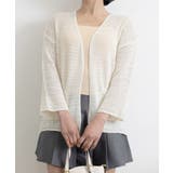 アイボリー | カーディガン メッシュトップス 薄手羽織 | Miniministore