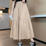 ベージュ | ワイドパンツ ウエストゴム スカンツ | Miniministore