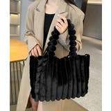 ブラック | トートバッグ 秋冬 ファーバッグ 大容量 | SUNSHINE CLOSET