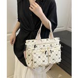 アイボリー | ショルダーバッグ リボン柄 軽量 | SUNSHINE CLOSET