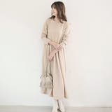 専門店では ロングワンピース ギャザー入り 妊婦服[品番：II000007764 XLサイズ以上