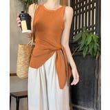 オレンジ | タンクトップ 韓国風 サイドスリット夏服 | ANGELCLOSET