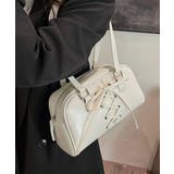 アイボリー | トートバッグ PUレザーバッグ ツヤ感 | Miniministore