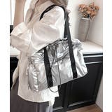 シルバー | トートバッグ 大容量かばん 軽量 韓国風 | Miniministore