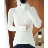 ニットトップス ハイネック 指穴デザイン | Miniministore | 詳細画像1 