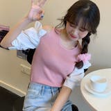 ピンク | サマーニット 肩出し フリル | Miniministore