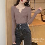 ニットトップス Vネック 長袖 | Miniministore | 詳細画像6