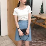 サマーニット Vネック カットソートップス | Miniministore | 詳細画像3