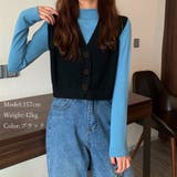 ニットベスト 前開き Vネックトップス | Miniministore | 詳細画像6