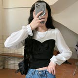 ニットトップス シフォン パフスリーブ | Miniministore | 詳細画像6 