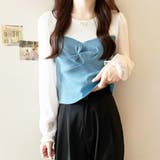 ニットトップス シフォン パフスリーブ | Miniministore | 詳細画像9 
