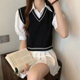 ドッキングシャツ トップス 切り替え オフィスカジュアル | Miniministore | 詳細画像7