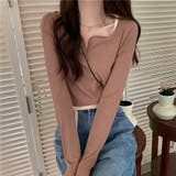 ショート丈トップス キーネック Tシャツ | Miniministore | 詳細画像8