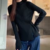 ニットトップス スリット入り 春秋冬 | Miniministore | 詳細画像6 