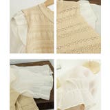 サマーニット 異素材切替 シャツブラウス | Miniministore | 詳細画像14 